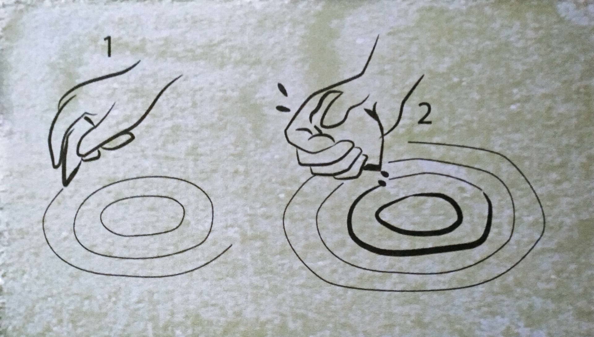 Proceso de grabado de un petroglifo (PAAR).