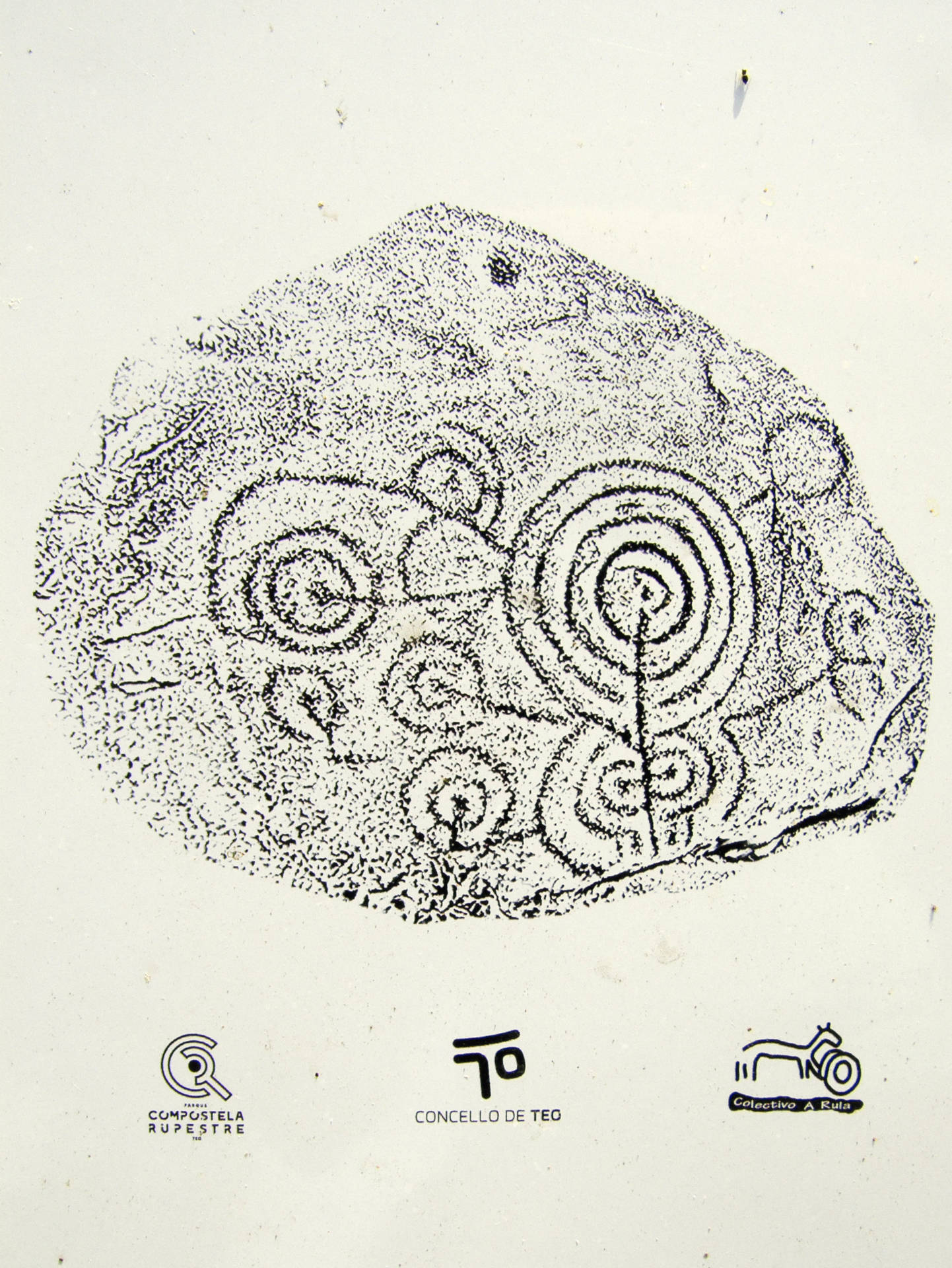 Calco do petróglifo de Río Angueira 1.