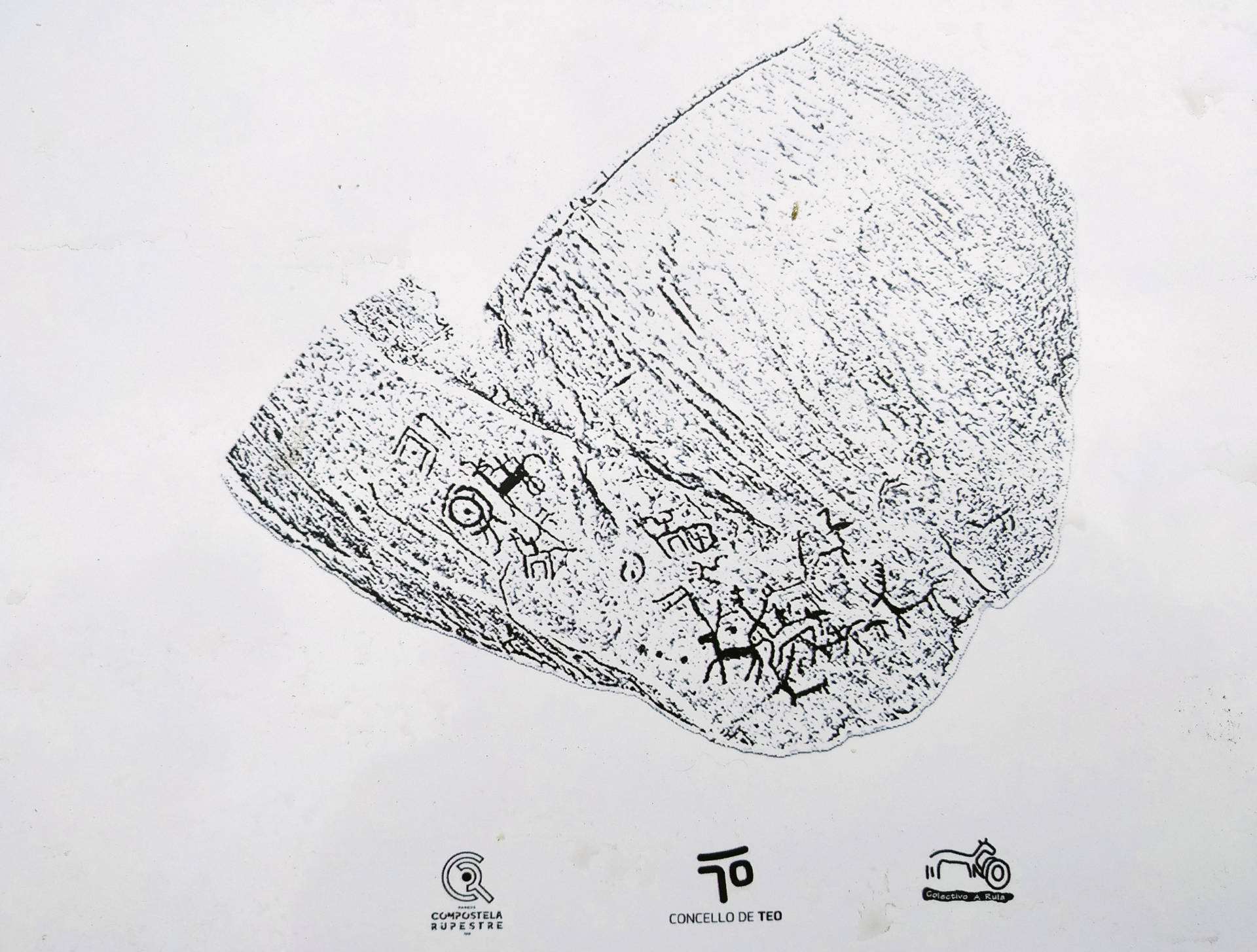 Calco do petróglifo de Río Angueira 2.